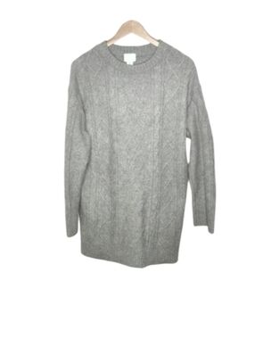 H&M Cable Knit Wool Gray Sweater